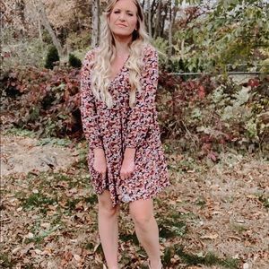 Fall floral dress